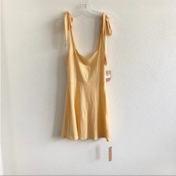 Reformation Liz Mini Dress Lemon Yellow NWT - Picture 7 of 10